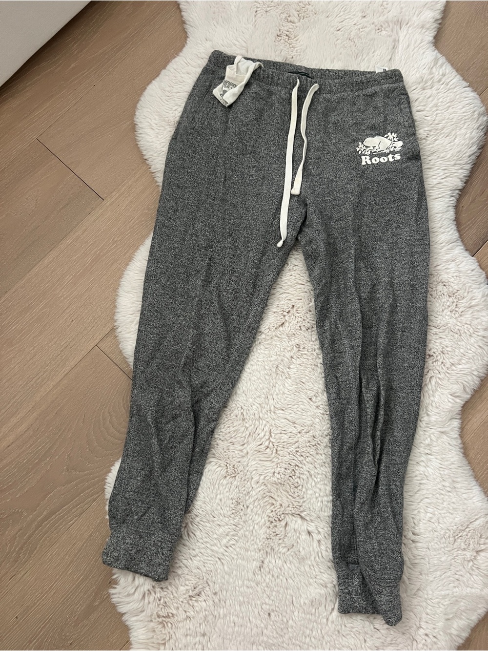 Roots Gray Jogger Sweatpants with Drawstring
